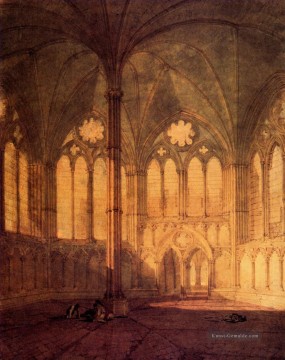 The Chapter House Salisbury Cathedral romantische Turner Ölgemälde